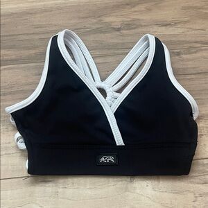 Stylish Black and White Sports Bra